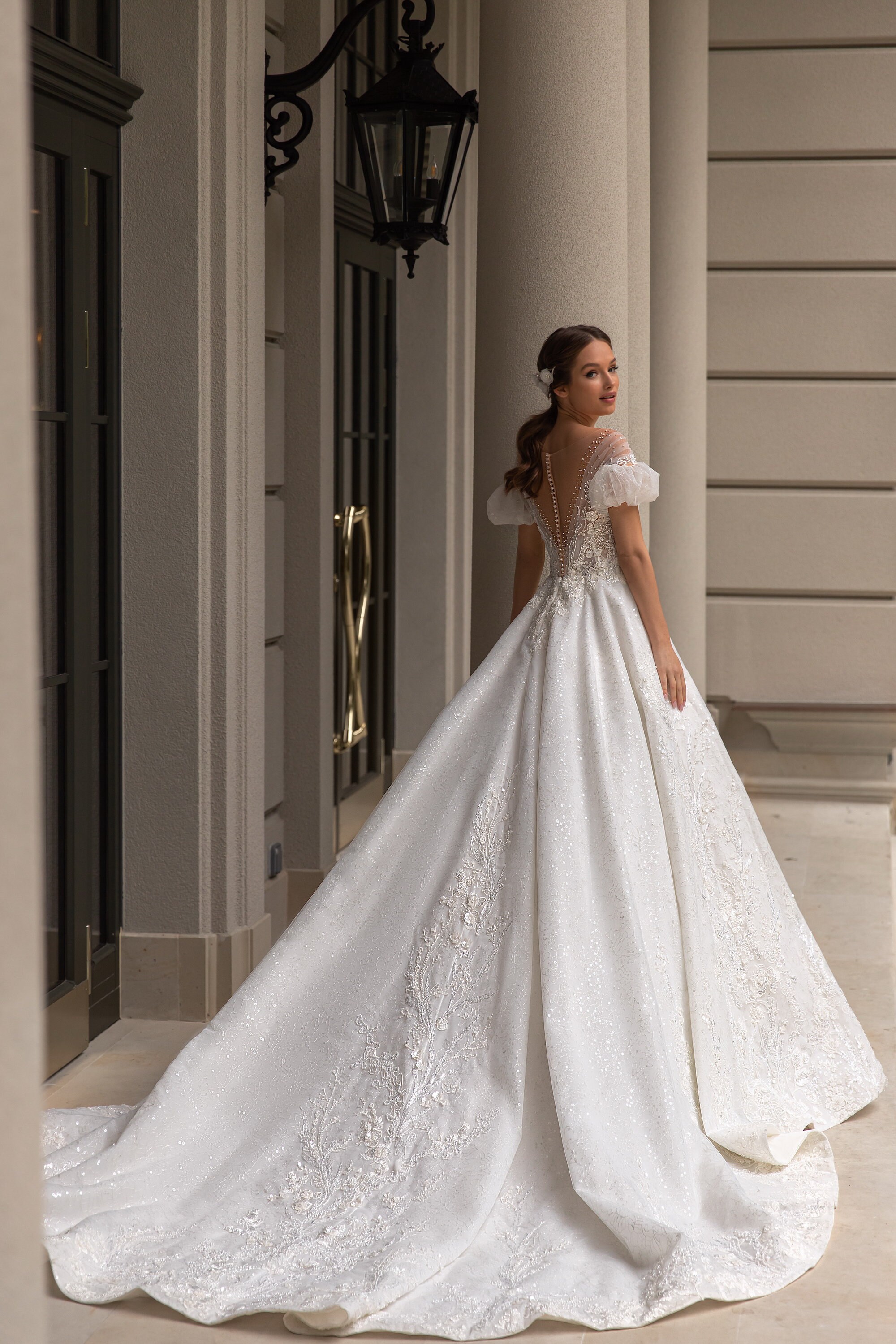 Sparkling A-line Dress With Gorgeous Pattern Wedding Dress, 51% OFF