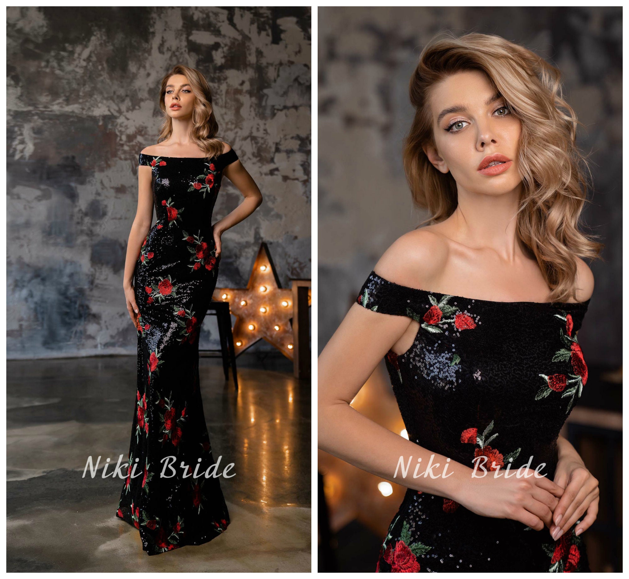 Rose Embroidery. Dress 
