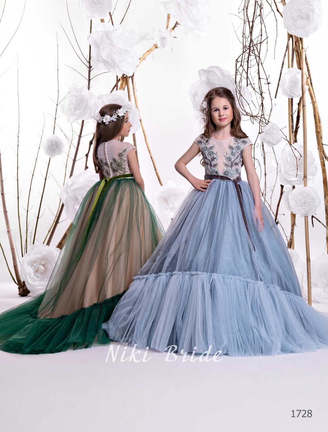 Magnificent Flower Girl Dress With Expensive 3D Floral Lace is Etsy