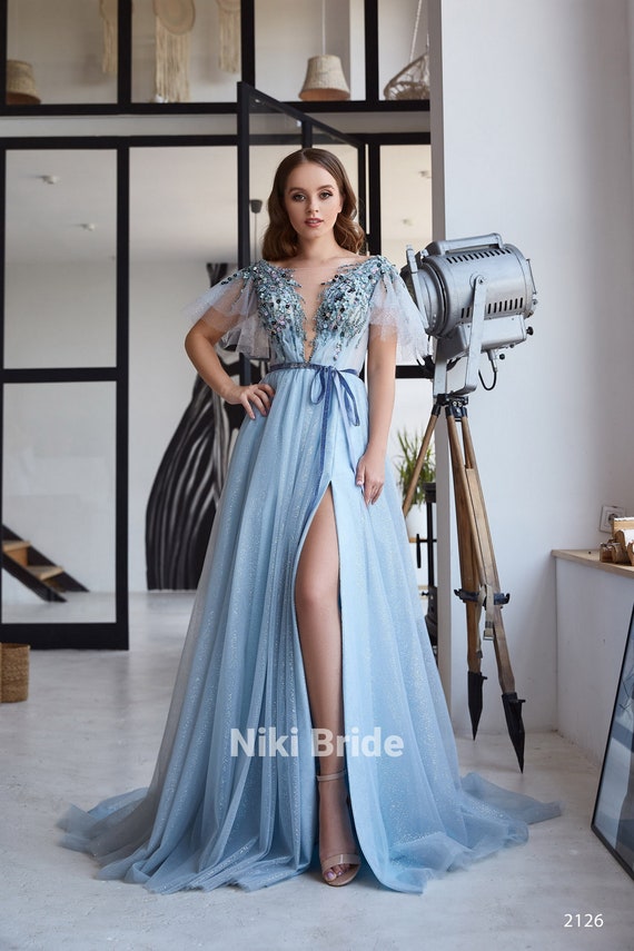 Glitter Mermaid Evening Dresses,Royal Blue Long V Neck Wedding Party Gown,Maxi  Dress,Prom Dresses · KProm · Online Store Powered by Storenvy