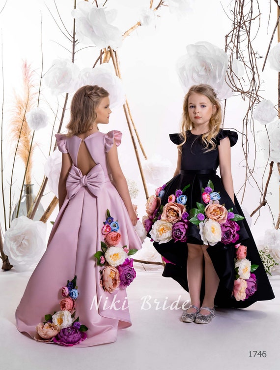 Silk flowers top for dresses