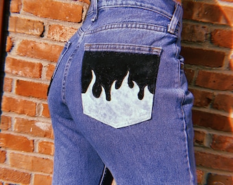 flame pocket jeans