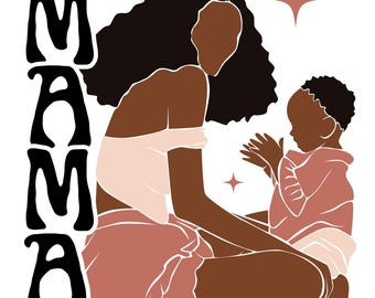 Moederdagafbeelding - MAMA digitaal png/svg-bestand