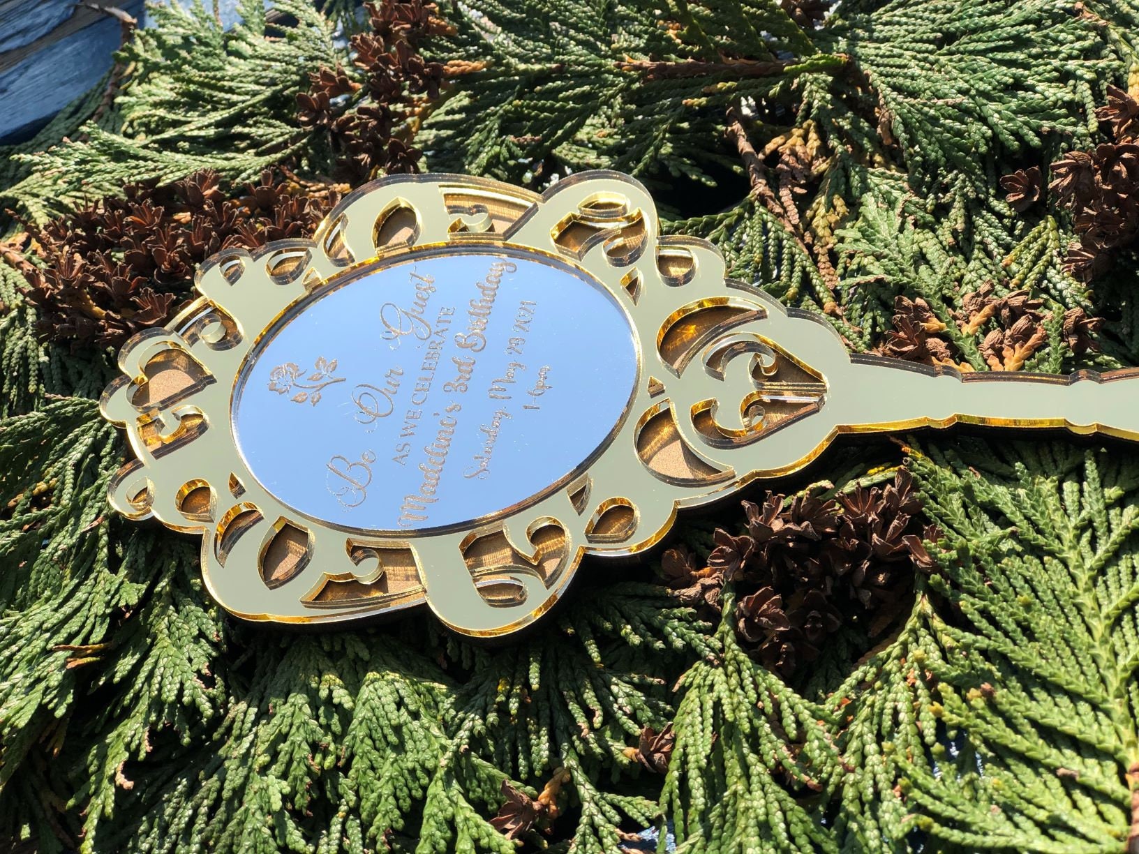 Enchanted Hand Mirror Laser Cut Ready Etsy