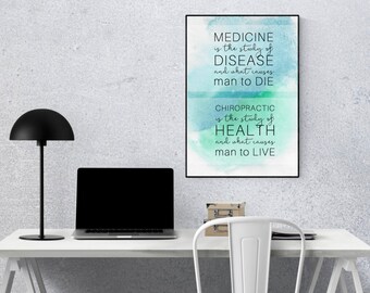 Chiropractor Quotes, Chiropractic Wall Art, Chiro Gifts, Chiropractor Signs, Clinic Wall Art, Wall Quotes Poster
