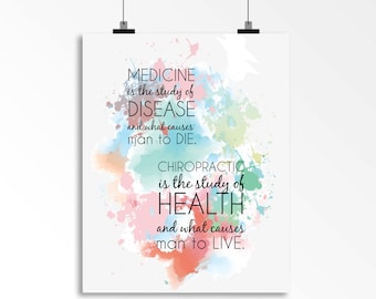 Chiropractor Quote, Chiropractic Wall Art, Chiro Poster, Graduate Gift, Chiropractor Signs, Clinic Wall Art