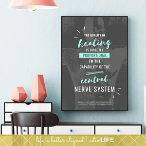 Quality of Healing Chiropractic Poster, Chiropractor Gift, Chiropractic Poster, Chiropractic Graduation Gift, Chiropractic Art, Chiro Quote