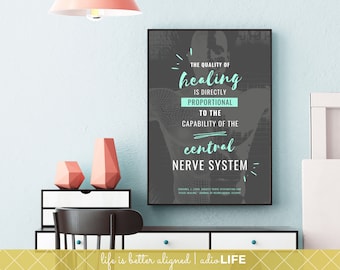 Quality of Healing Chiropractic Poster, Chiropractor Gift, Chiropractic Poster, Chiropractic Graduation Gift, Chiropractic Art, Chiro Quote