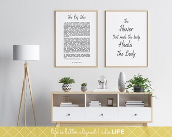 The Power That Made the Body Heals the Body, Chiropractor Poster, BJ Palmer Quote, Chiropractic Wall Art, Office Poster, Wellness Quote