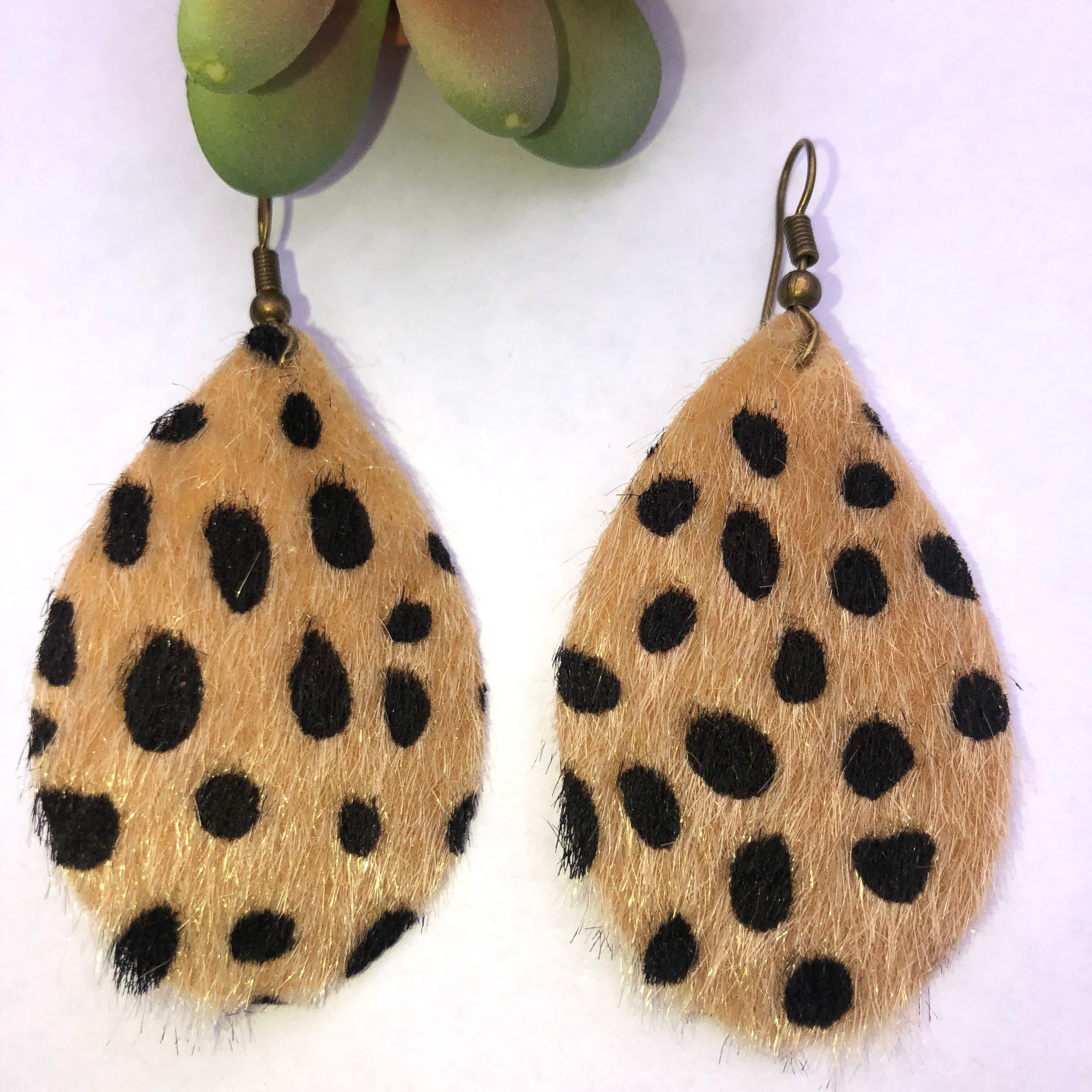 Cheetah Teardrop Earring