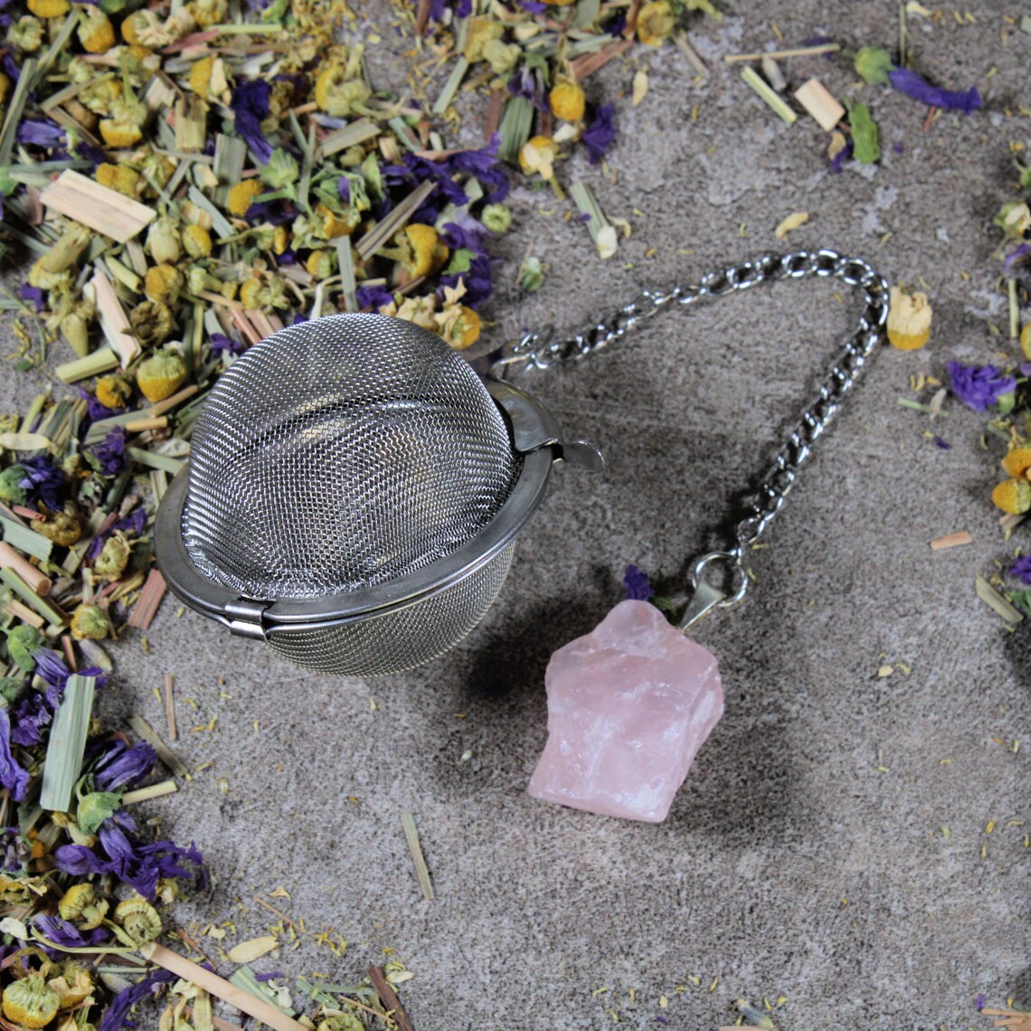 Reusable Tea Infuser Ball For Loose Leaf Tea, Unique Flower Shape, Fine Mesh Stainless Steel Single Serve Strainer And Steeper With Charming Drip