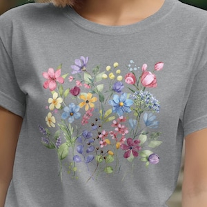 Flower Shirt | Floral Shirt | Summer Shirt | Gift For Mom | Wildflower Tshirt | Boho Shirt | Floral Graphic Tee |  Nature Lover Shirt