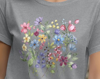Wildflower Graphic Tee | 100% Cotton Floral Shirt