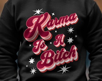 Camiseta retro "Karma es una perra", camiseta "Karma es una perra", camiseta "Karma es una perra", camiseta estética, camiseta "Karma es una perra", camiseta divertida, camiseta sarcástica