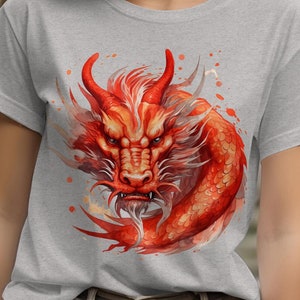 Chinese Style Dragon T-Shirt, Dragon Lover Gift, Mythical Fantasy Shirts, Dragon T Shirt, Dragon Wings Tee, Black Dragon with Wings TShirt