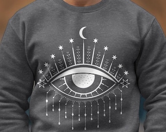 Evil Eye T-Shirt, Spiritual Protection, Celestial Witch Tee