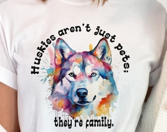 Husky Mama T-Shirt | Aquarell Siberian Husky Hundeliebhaber Geschenk