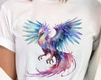 Watercolor Dragon T-Shirt, Mythical Fantasy Gift