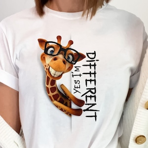 Ich bin anders Tshirt |  Goofy Giraffe Shirt | Witziges T-Shirt | Lustiges Geschenk | Sei anders | Lustiges Spruch TShirt