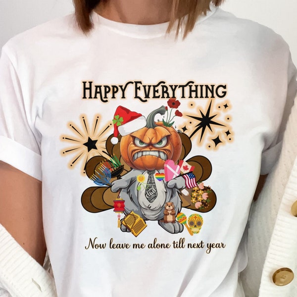 Festive Holiday T-Shirt, Happy Everything Tee