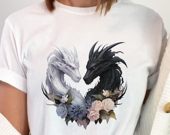 Watercolor Dragon T-Shirt, Mythical Fantasy Dragon Lover Gift