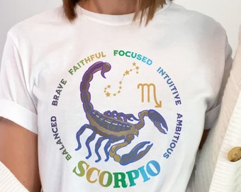 Skorpion Sternzeichen T-Shirt, Astrologie T-Shirt, Skorpion Geburtstagsgeschenk