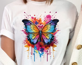 Butterfly Graphic T-Shirt | Colorful Boho Tee