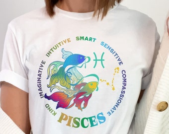 Vissen sterrenbeeld T-shirt, astrologiecadeau