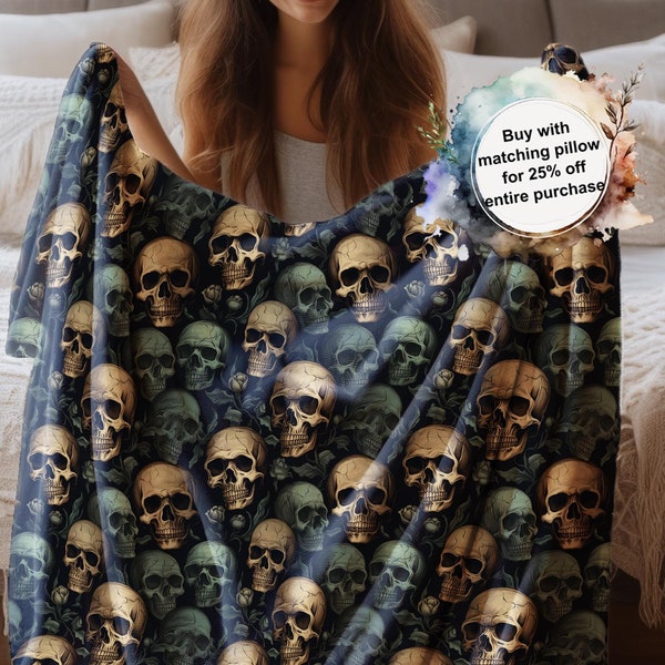 Thunder Piston Skull Blanket main image 1