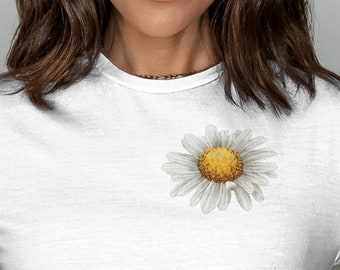 Camiseta Daisy Wildflower, Camiseta floral para amantes de la naturaleza