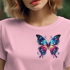 Colorful Butterfly Graphic T-Shirt – Vibrant Nature-Inspired Design for Butterfly Lovers and Outdoor Enthusiasts