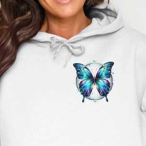Vibrant Blue Butterfly T-Shirt - Colorful Nature-Inspired Design for Butterfly Lovers and Outdoor Enthusiasts