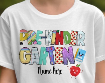 Pre K T-Shirt | Pre-Kindergarten Shirt | Custom Pre-K TShirt | Kids School T Shirt | First Day Of School Shirt | Children's Shirt