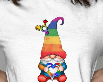 T-shirt Gnome Pride, T-shirt de l'égalité, Tshirt Lgbt, Chemise arc-en-ciel de la fierté, Chemise Love Is Love, Cadeau de fierté, Chemise Lgbtq, T-shirt Lgbtq+