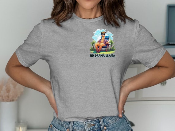 No Drama Llama T-Shirt Cute Lama Sunglasses Shirt No Drama Llama T-Shirt Cute Lama Sunglasses Shirt