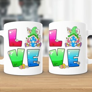 Taza de gnomo de Pascua - Taza de café de gnomo primaveral, regalo de estilo cottagecore en tonos pastel