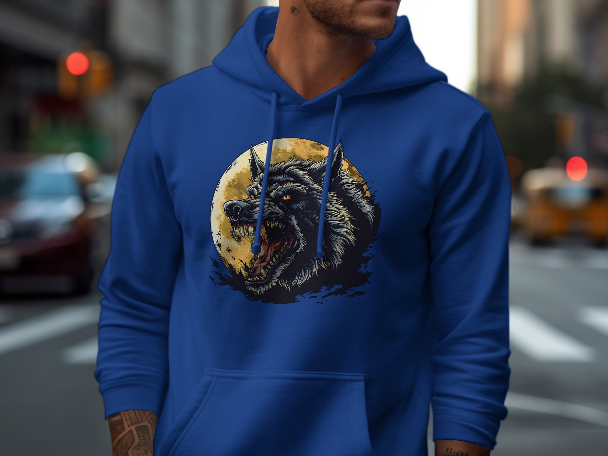 Horror Werewolf T-shirt, Wolf Full Moon Shirt, Grunge Clothing ...