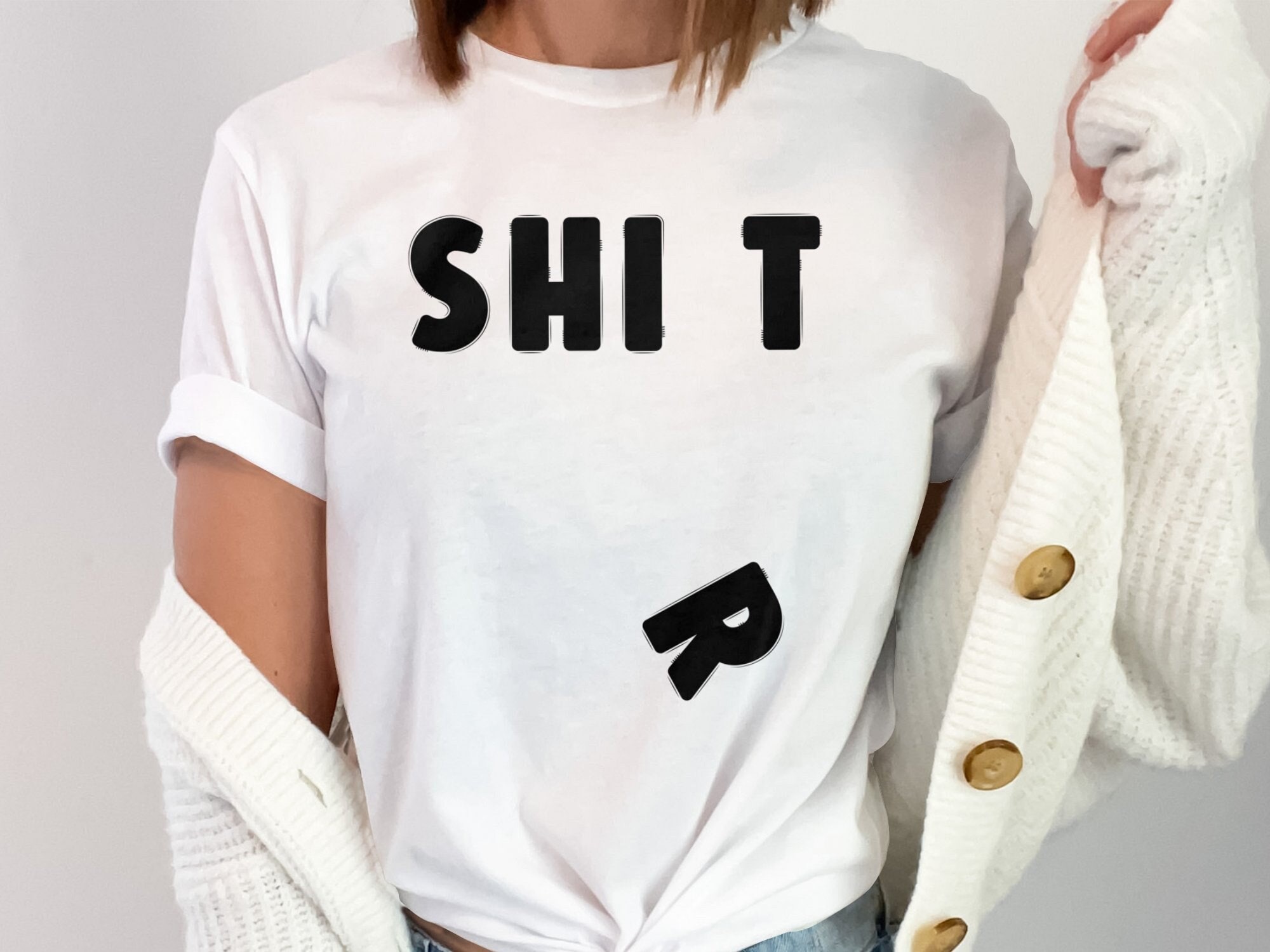 Funny "Shit Happens Poutine Helps" T-Shirt - Food Lover Gift Idea