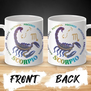 Scorpio Zodiac Sign Mug – Perfect Astrology Gift for Scorpio Star Sign Enthusiasts, Ideal for Birthdays, Horoscope Lovers, and Daily Use