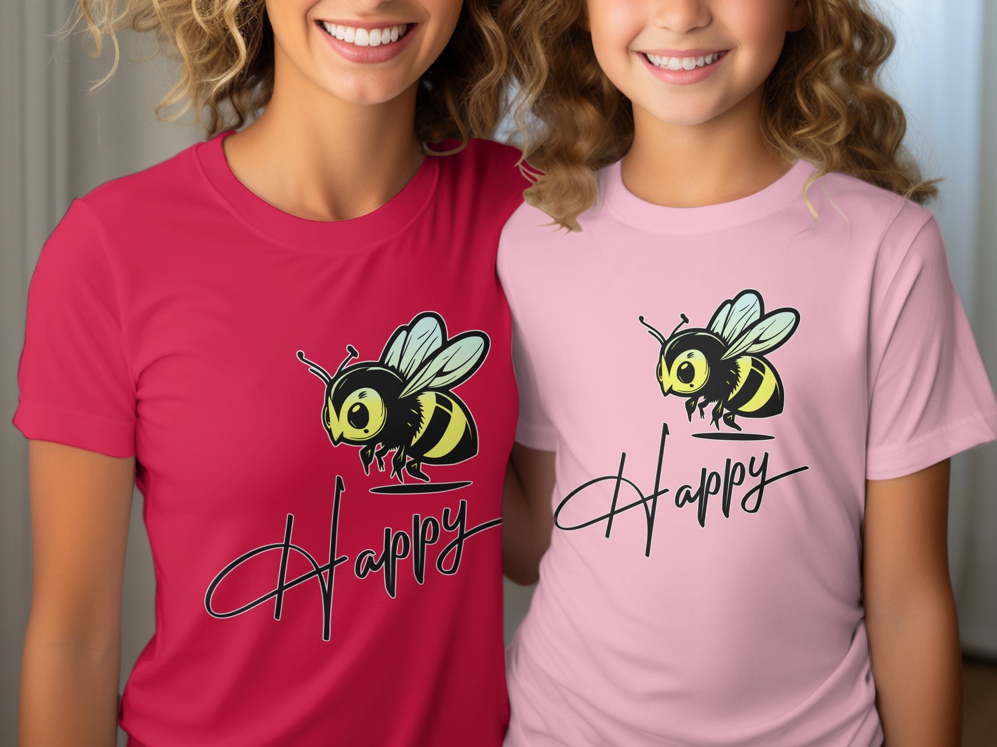 Bee Happy T-shirt, Positive Honey Bee Graphic Tee - Etsy Israel
