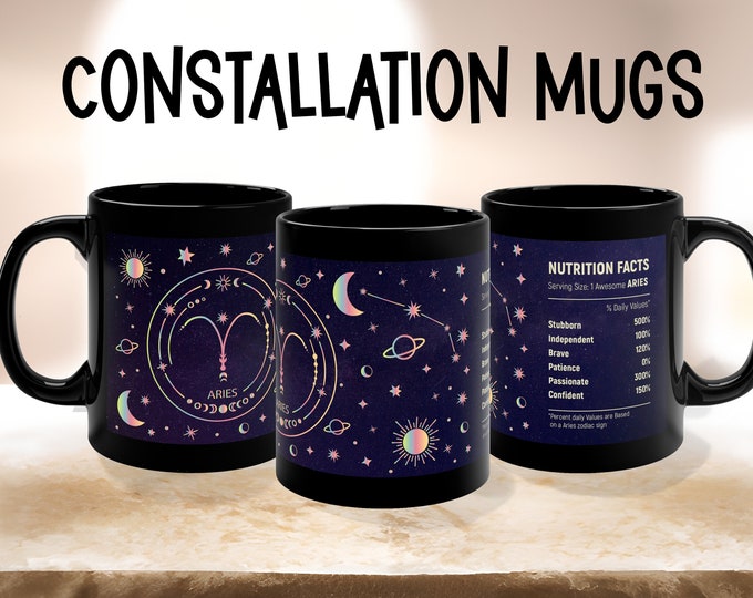 Zodiac Gift | Stars Mug | Astronomy Gift | Astrology Gifts | Mystic Mug | Constellation Mug | Celestial Mug | Zodiac Sign | Zodiac Mug