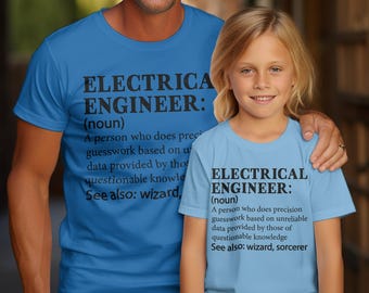 Maglietta con la definizione di ingegnere elettrico Maglietta