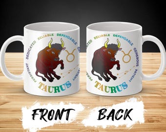 Taurus Zodiac Mug – Astrology Coffee Cup, Birthday Gift