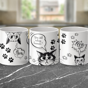 Sarcastic Cat Mug 11oz, Cat Mug, Life Is Better With Cats, Cat Mom Mug, Cat Mom Appreciation Mug, Cat Owner Mug, Gift From Cats To Cat Mom
