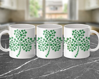 Shamrock St Patrick's Day Mug, Irish Coffee Mug