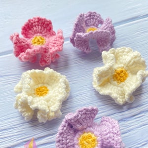 Crochet PATTERN | Ruffled Flower / Cockscomb Flower Applique Pattern