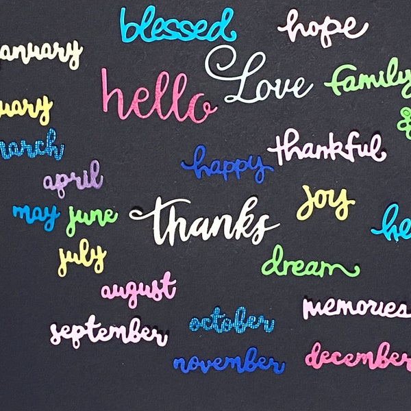 Die Cut Words Etsy