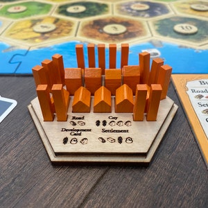 Porte-pièces pour jeu de société Settlers - Personnalisation facultative