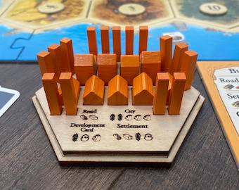 Game Piece Holder for Settlers Board Game