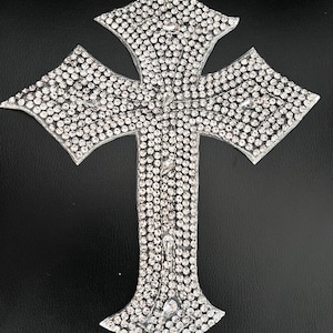 Silver Rhinestone Cross Applique /rhinestone Cross Patches/ #151 - Etsy